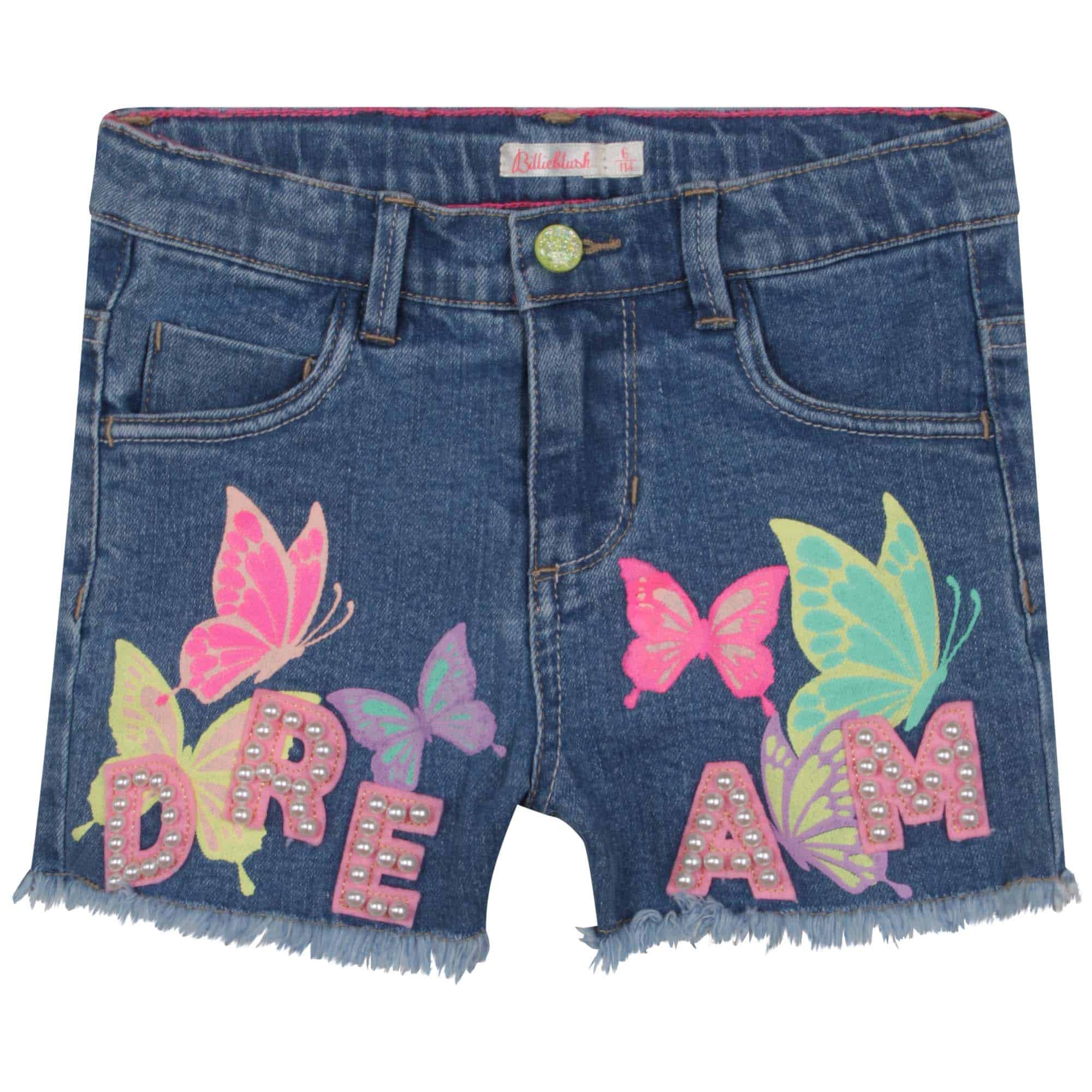 Billieblush dream girls denim shorts front view
