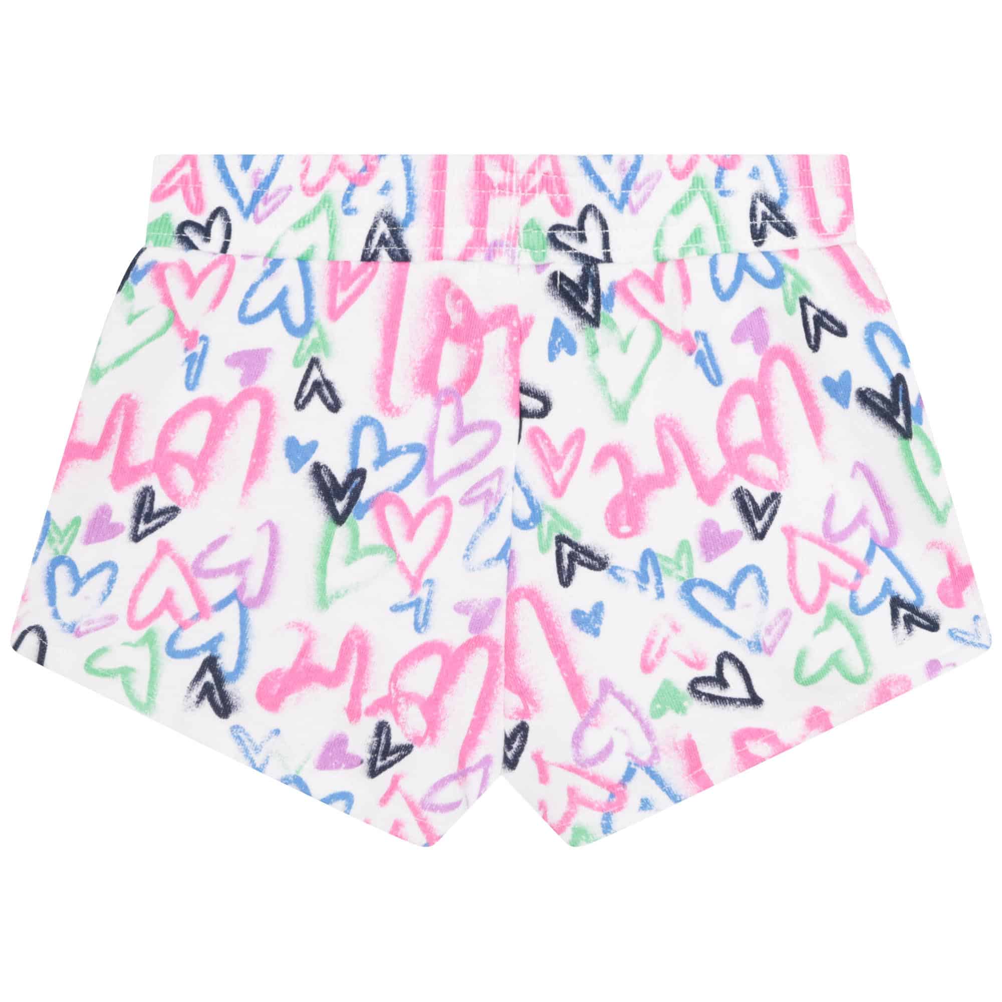 Billieblush multi coloured heart shorts front