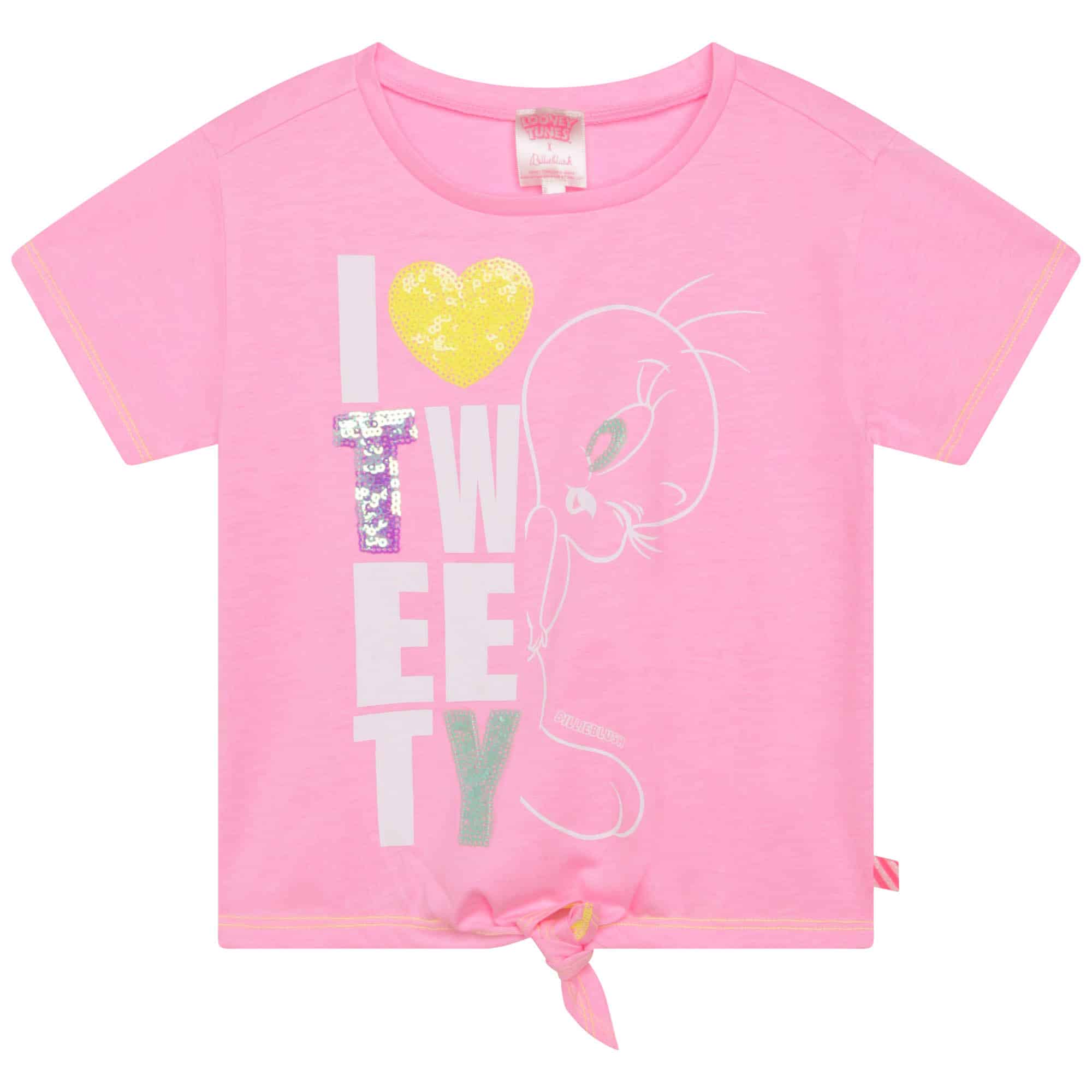 Girls Billieblush tweety print pink tshirt