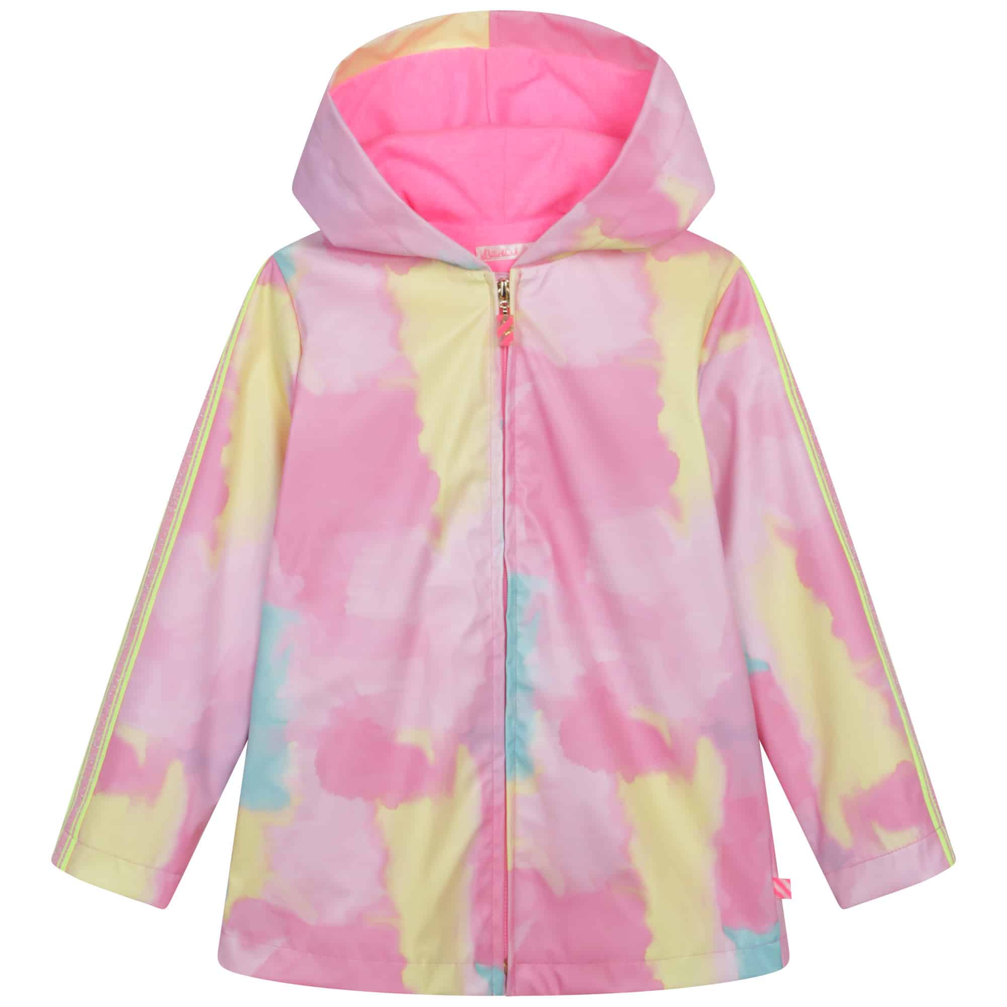 Billieblush girls multi coloured hooded raincoat