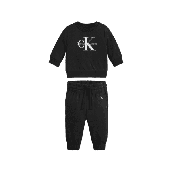 Calvin Klein boys black tracksuit with large logo