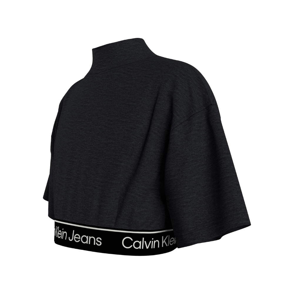 Calvin Klein Jeans black cropped top side view