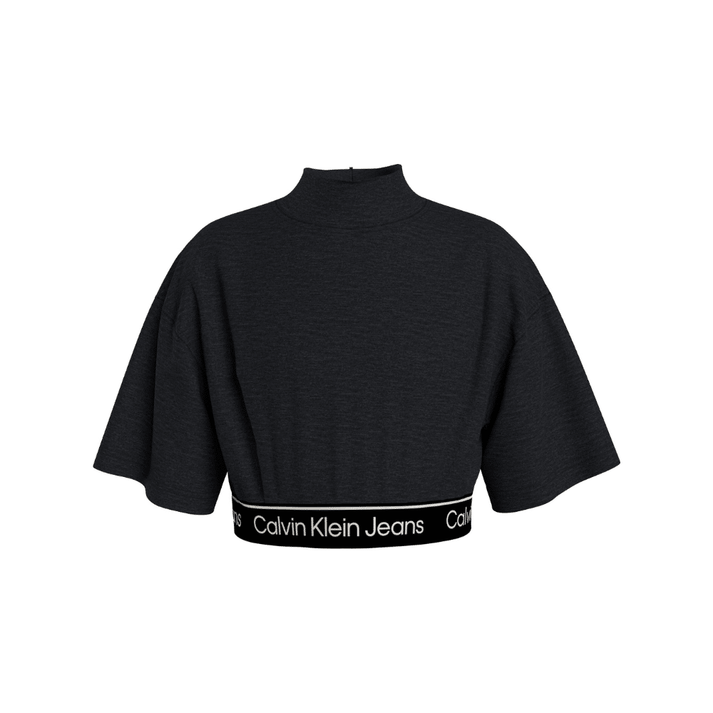 Calvin Klein Jeans black cropped top back view