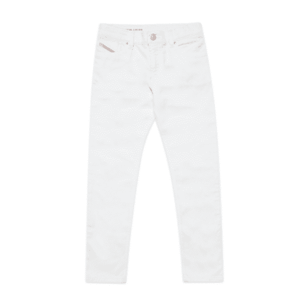 Diesel boys white jeans front view
