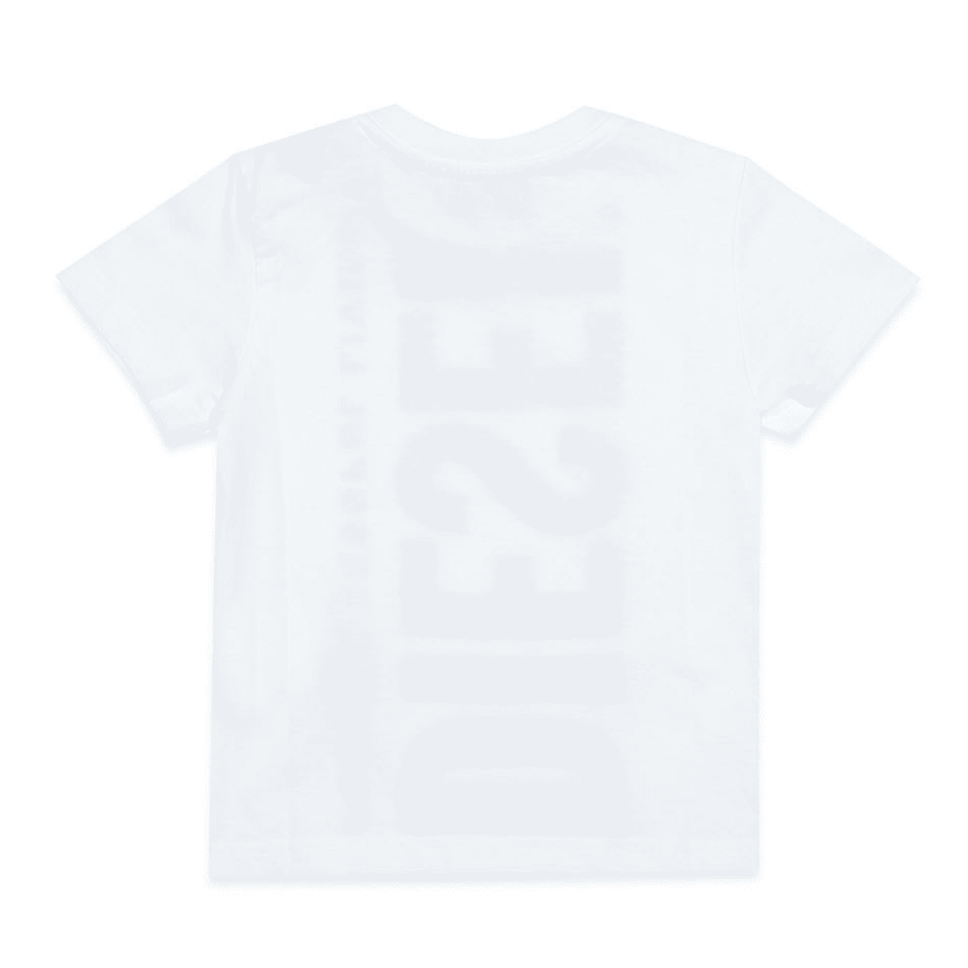 Diesel white tshirt with large blue logo back view