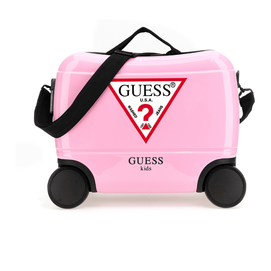 Guess kids pink hard pull suitcase