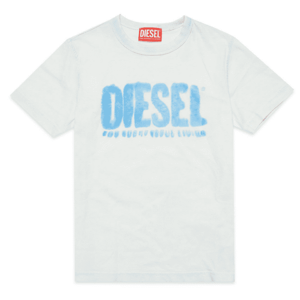 Diesel boys white tshirt with blue logo