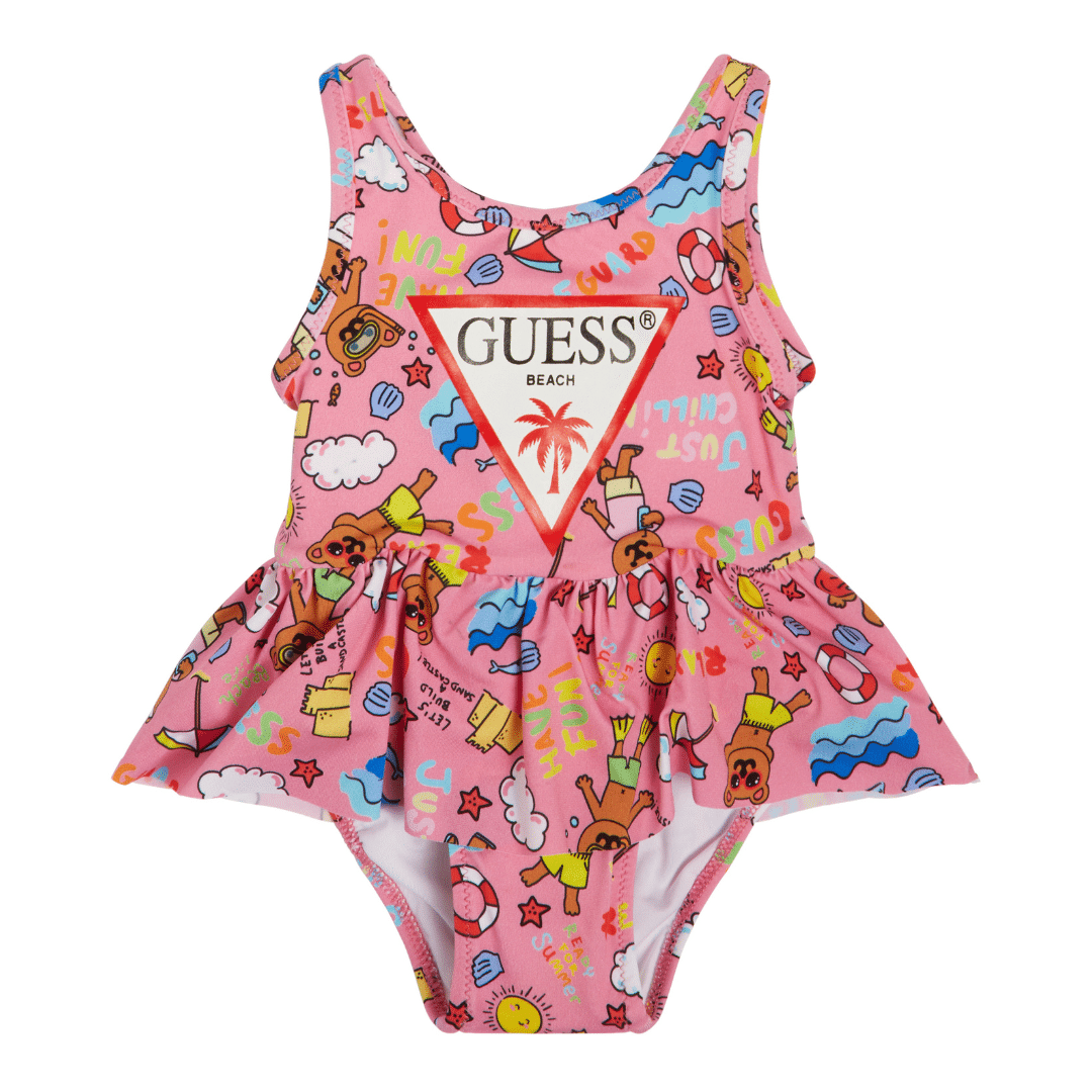 Guess girls patterned pink swimsuit