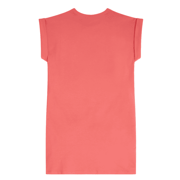 Guess coral summer day dress with logo back view