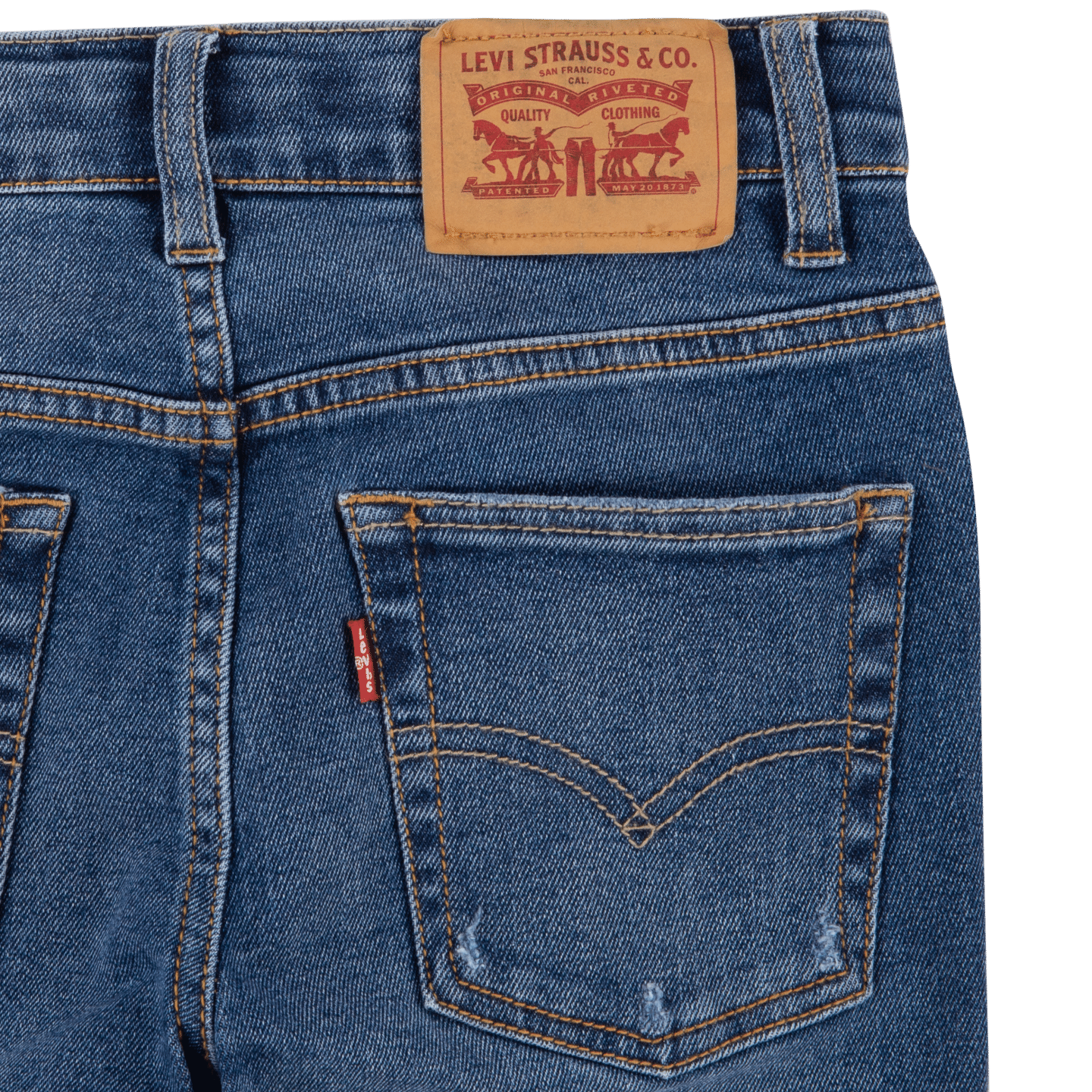 Levi's boys distressed jeans back pocket