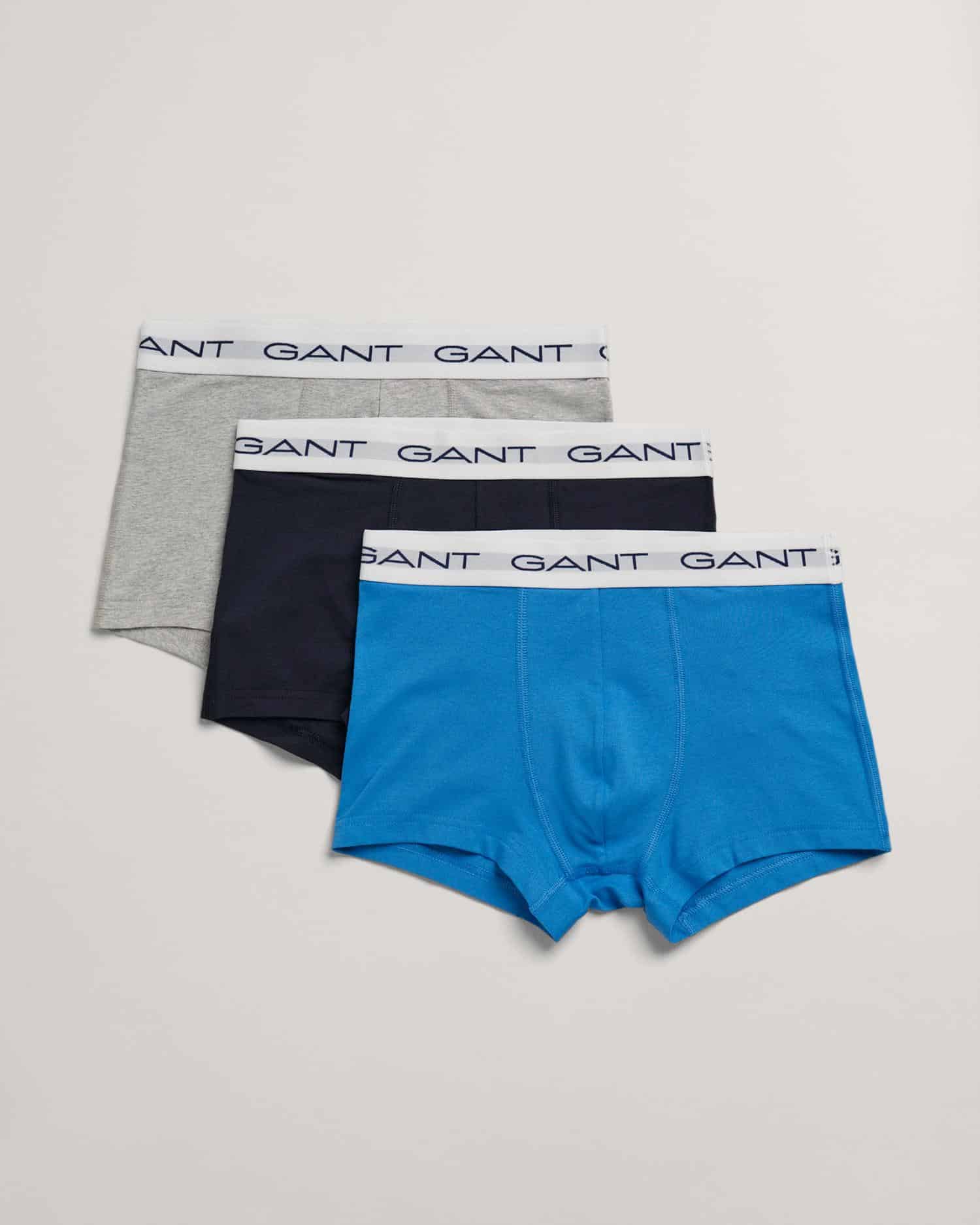 Gant boxer shorts for boys blue, black and grey