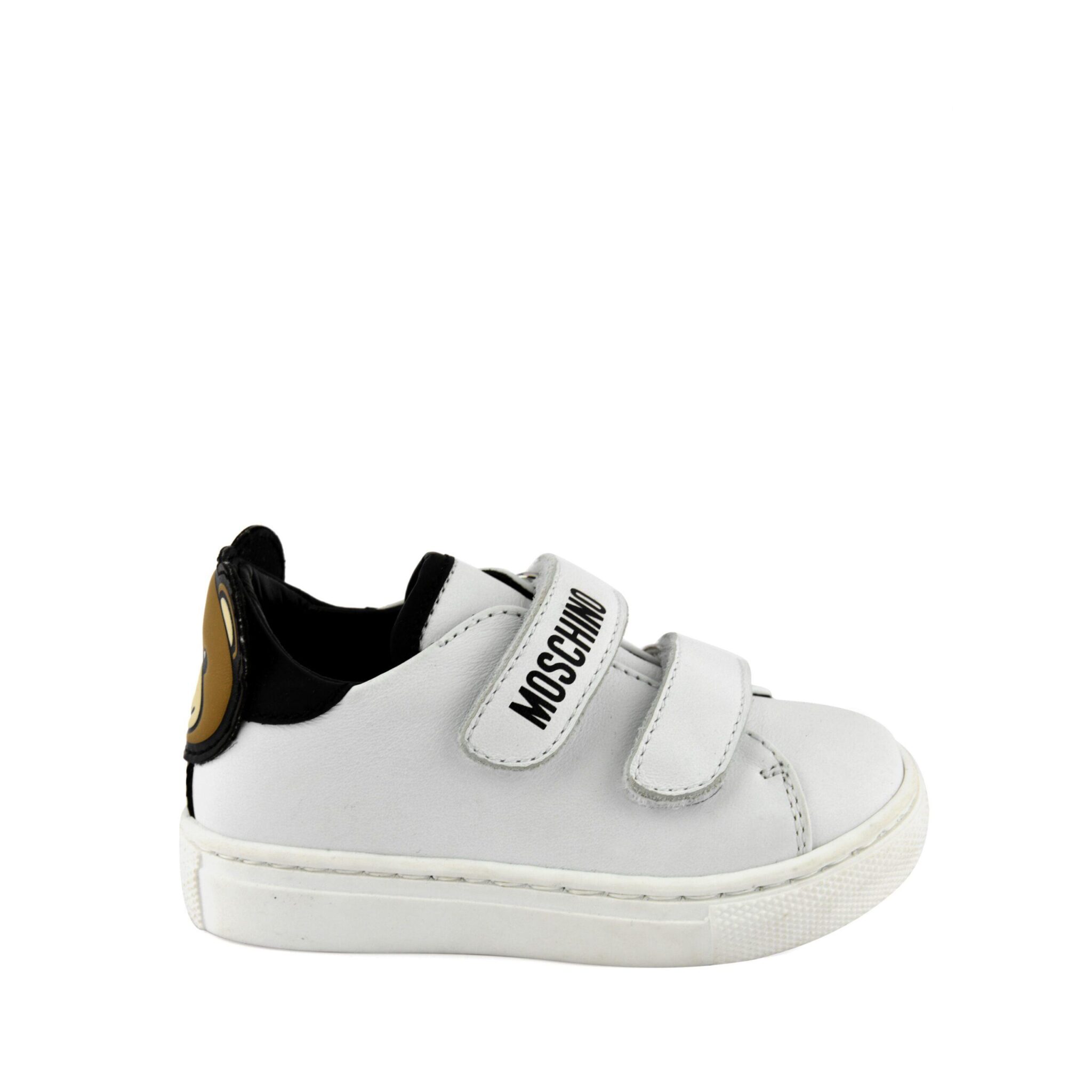 moschino baby white trainers with teddy bear