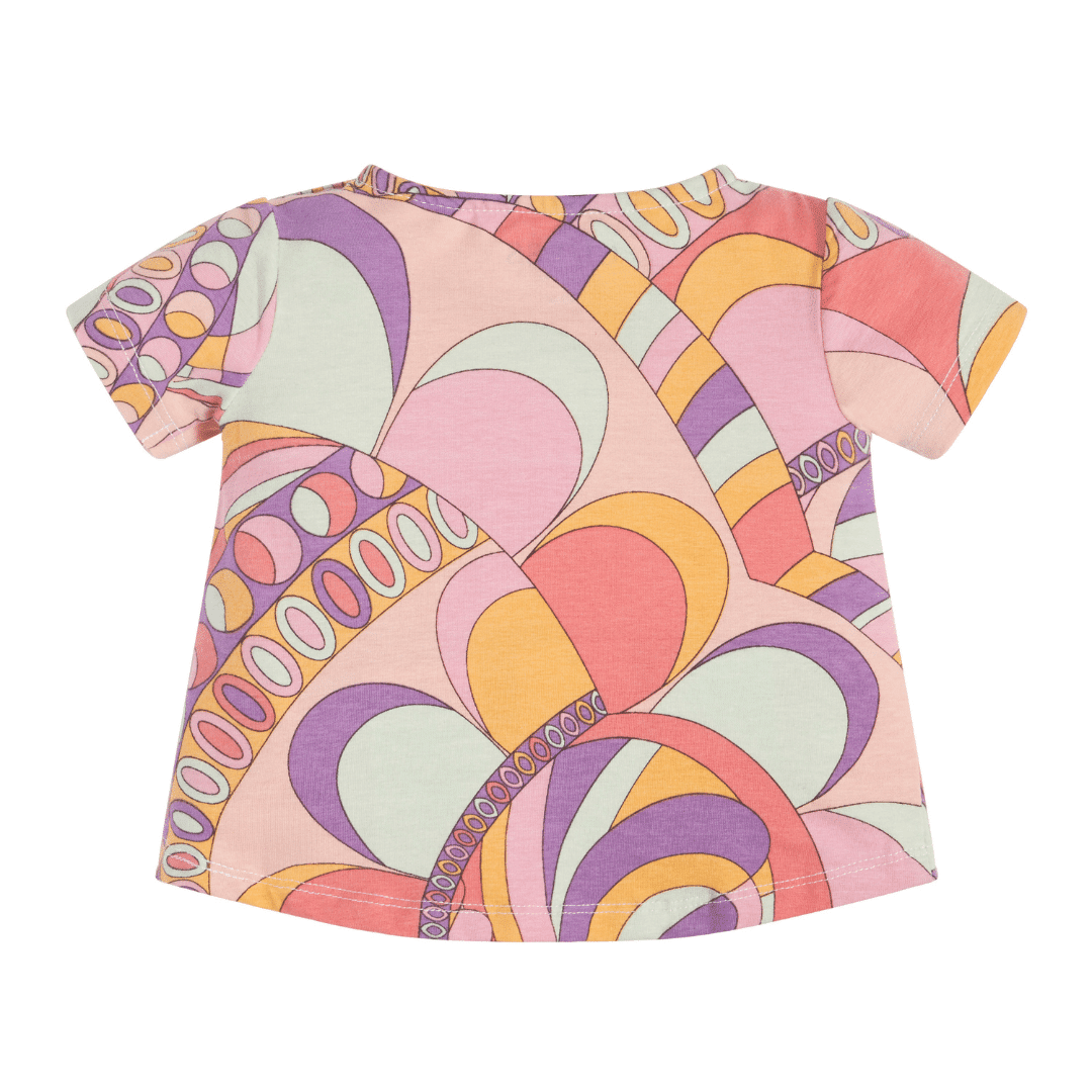 Guess short sleeved 70s style multi coloured tshirt back