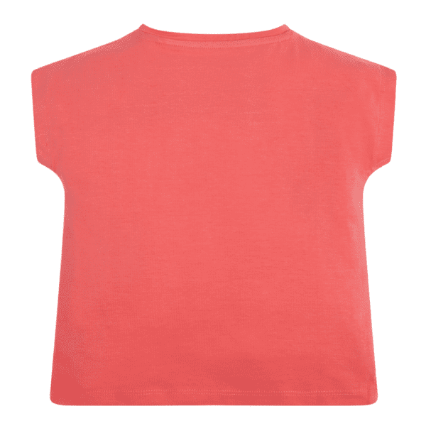 Guess bright red coral girls tshirt back view