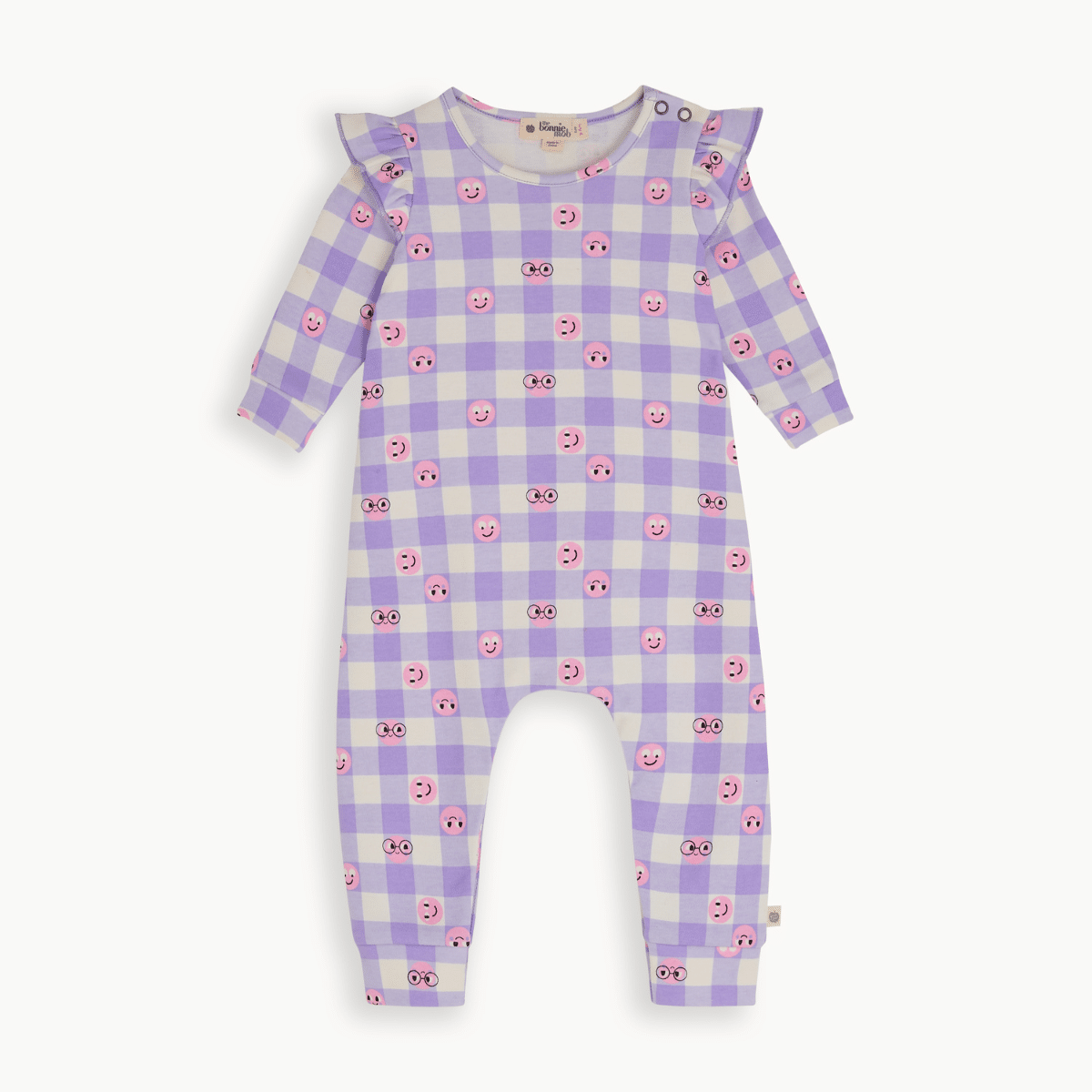 bonnie mob baby lilac tiddlywink sleep suit
