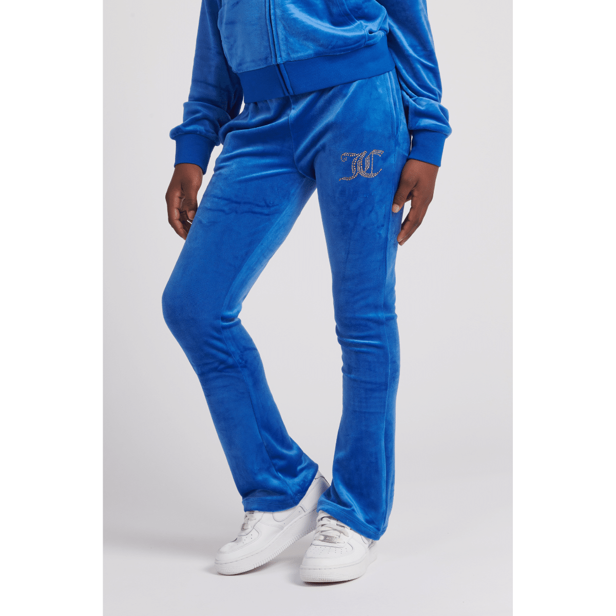 juicy couture girls blue velour trousers
