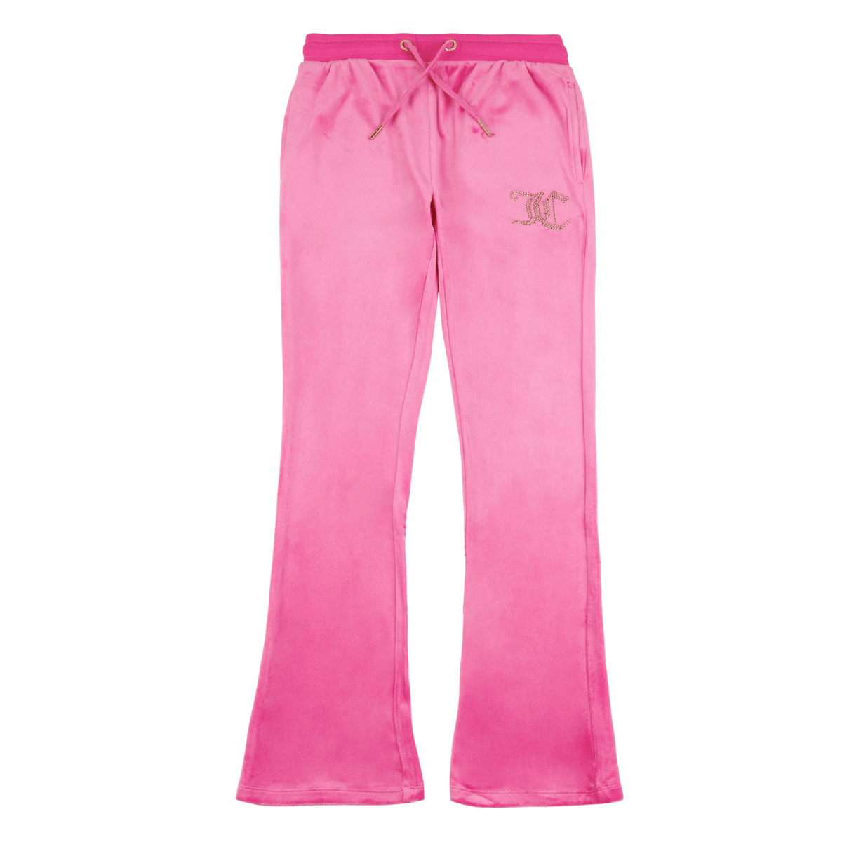 juicy couture girls pink velour bootcut trousers
