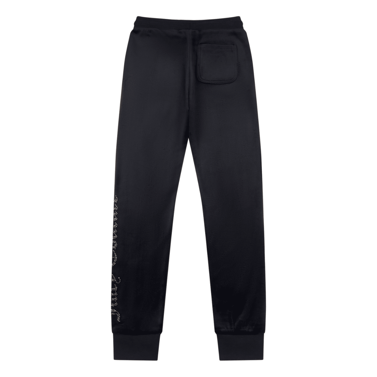 juicy couture girls black velour trousers back view