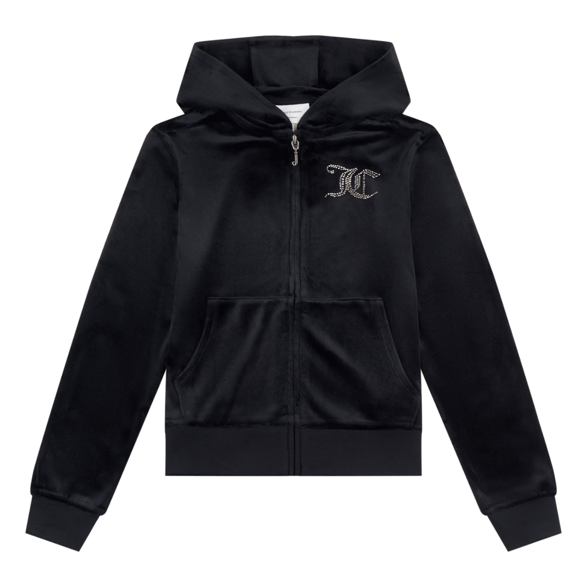 juicy couture girls black velour hoodie