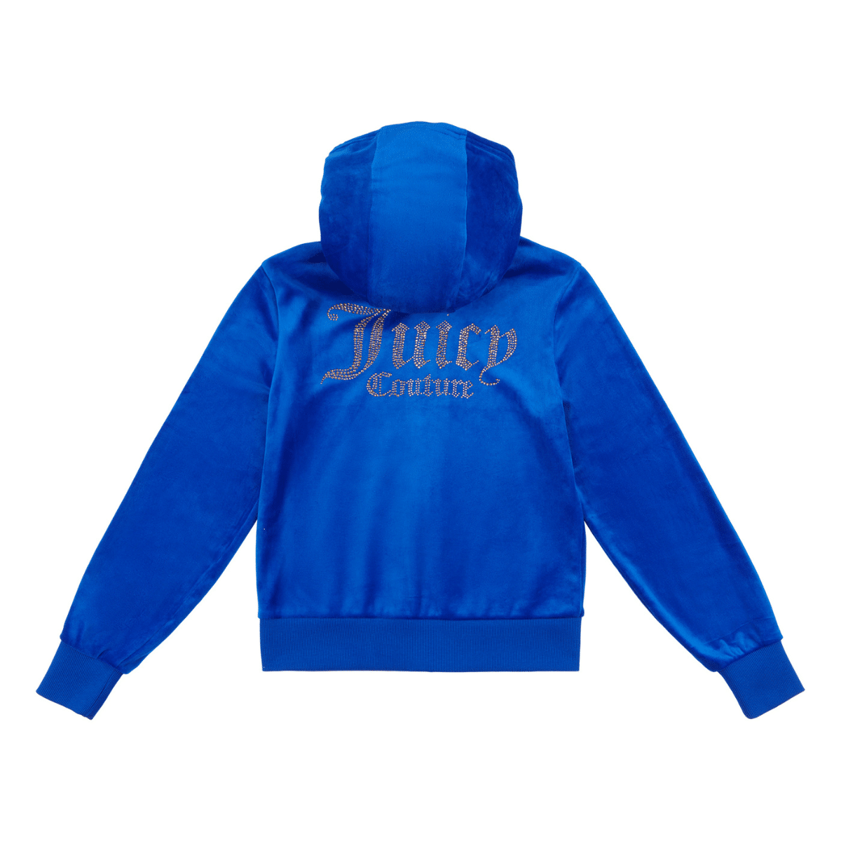 juicy couture girls blue velour hoodie back view