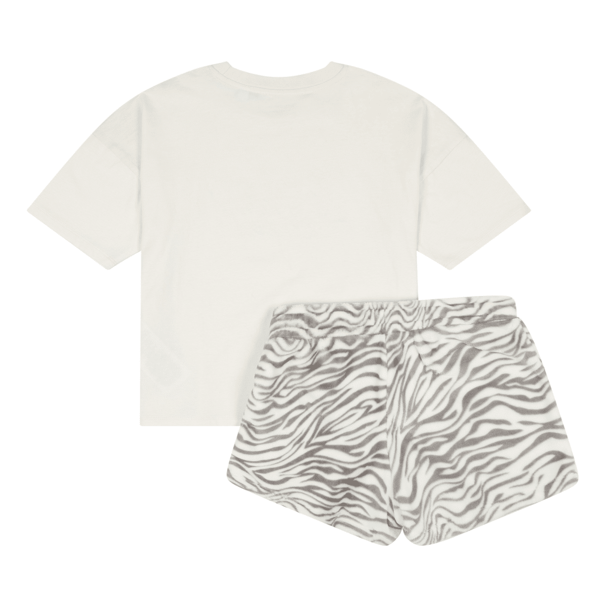 juicy couture girls white tiger tee and short set back view