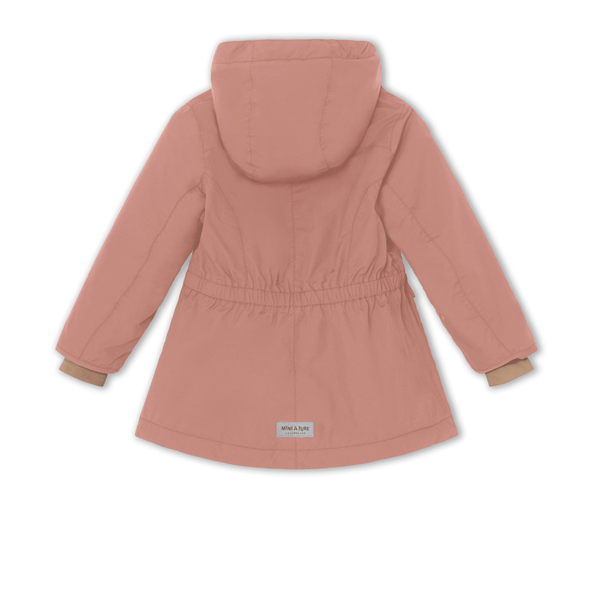 mini a ture muted pink girls winter coat back view