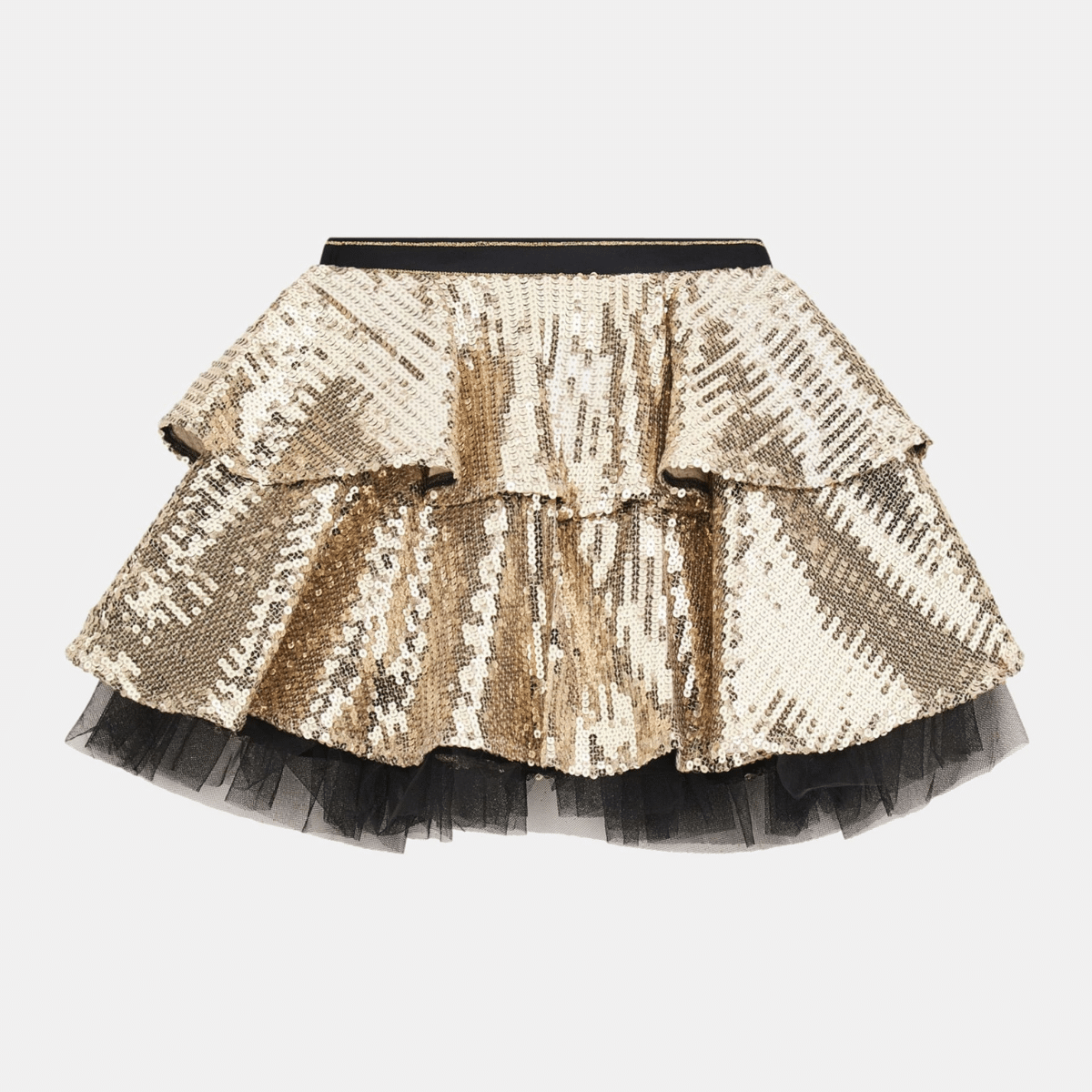 Guess sequin gold midi skirt
