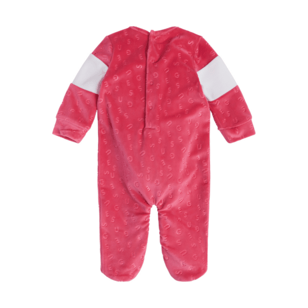 Guess baby red chenille babygro back view