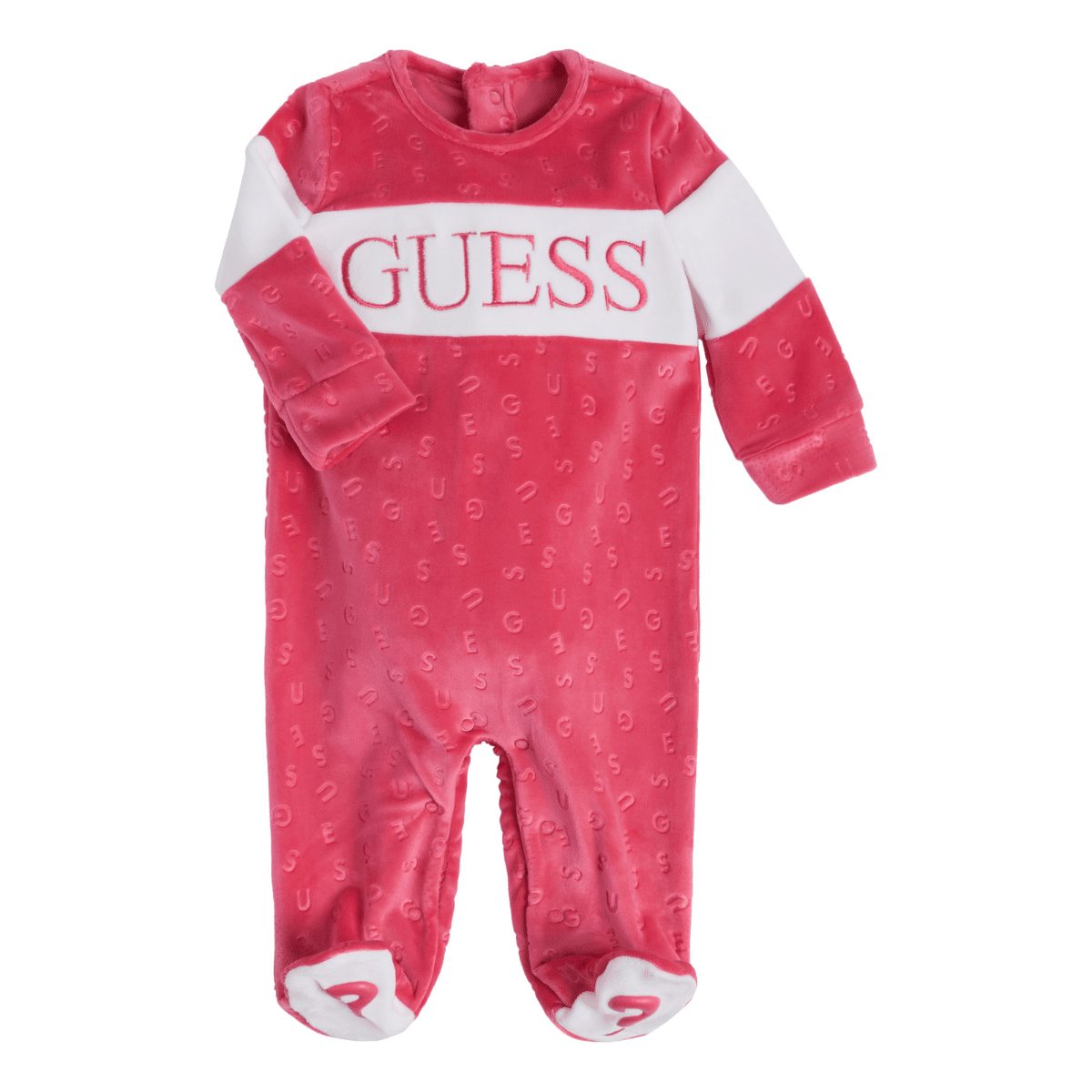 Guess baby red chenille babygro