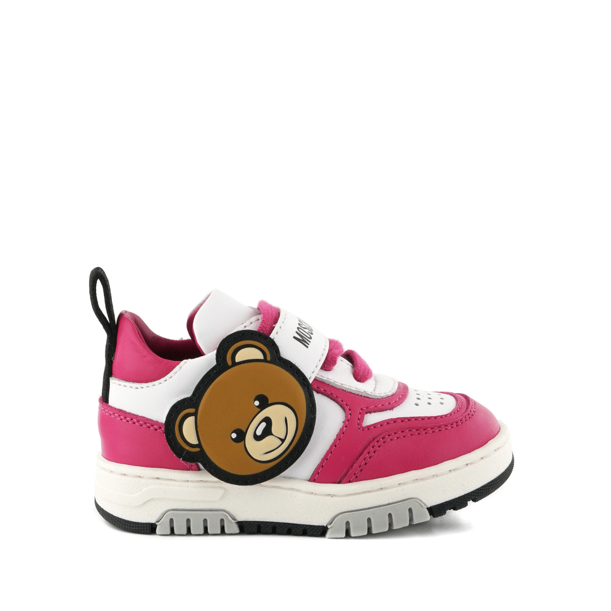 Moschino baby pink teddy bear hi top trainers
