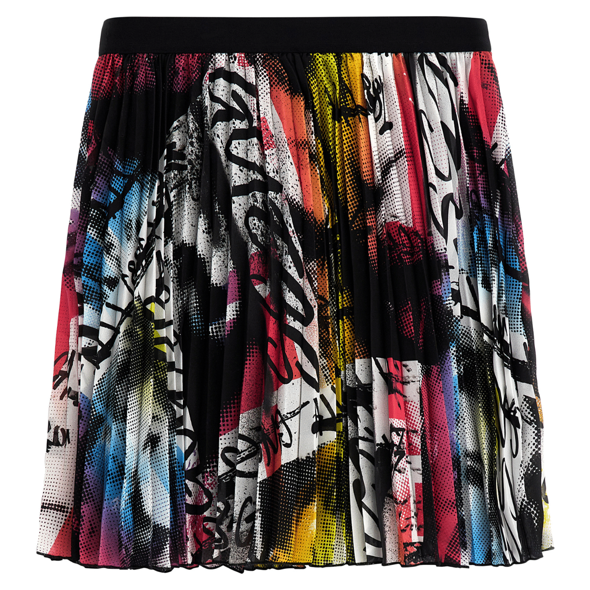 Guess girls chiffon pleated multi coloured skirt