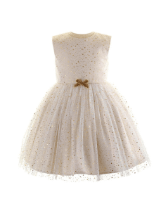 rachel riley tulle sparkly cream dress
