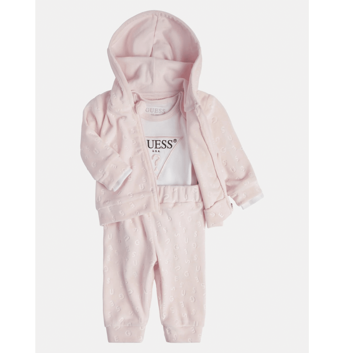 Guess girls baby pale pink outfit