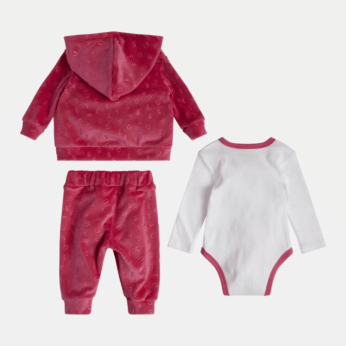 Guess girls baby red outfit back view