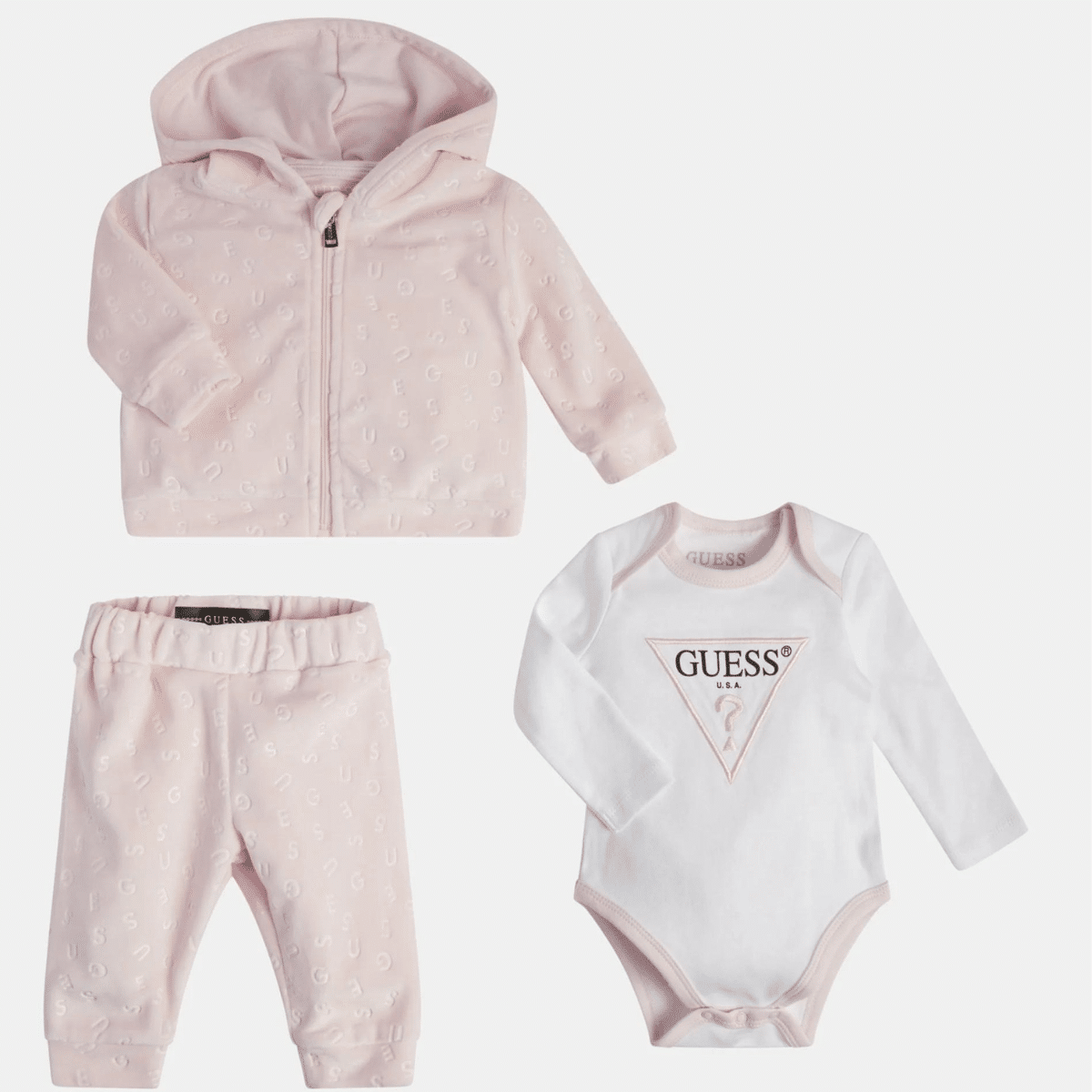 Guess girls pale pink take me home set outfit