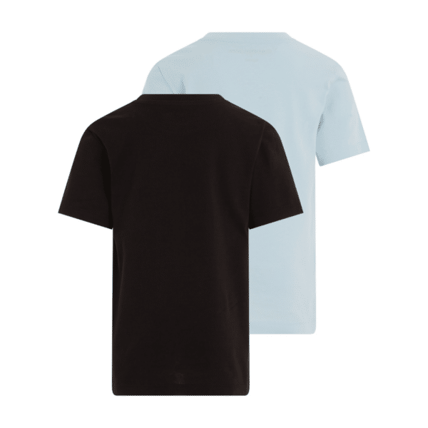 calvin klein boys tshirts in black and pale blue back view