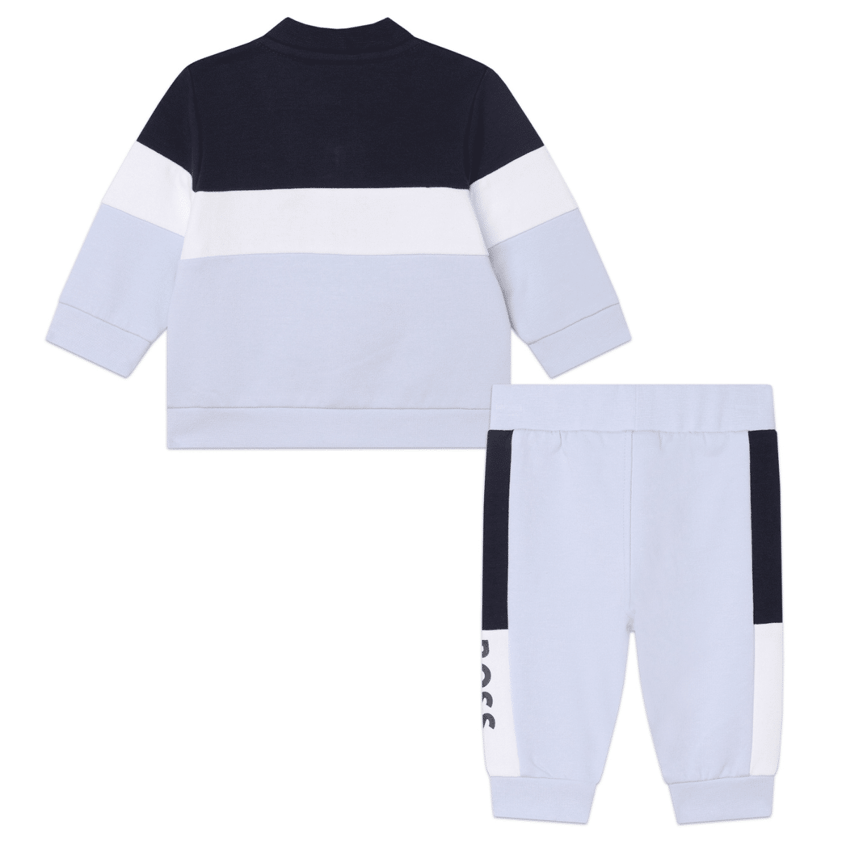 boss colour block baby tracksuit back view