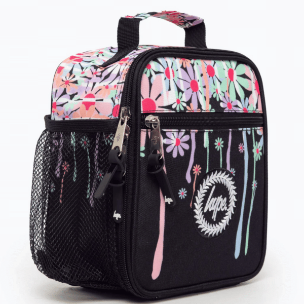 hype lunch bag with floral daisy design