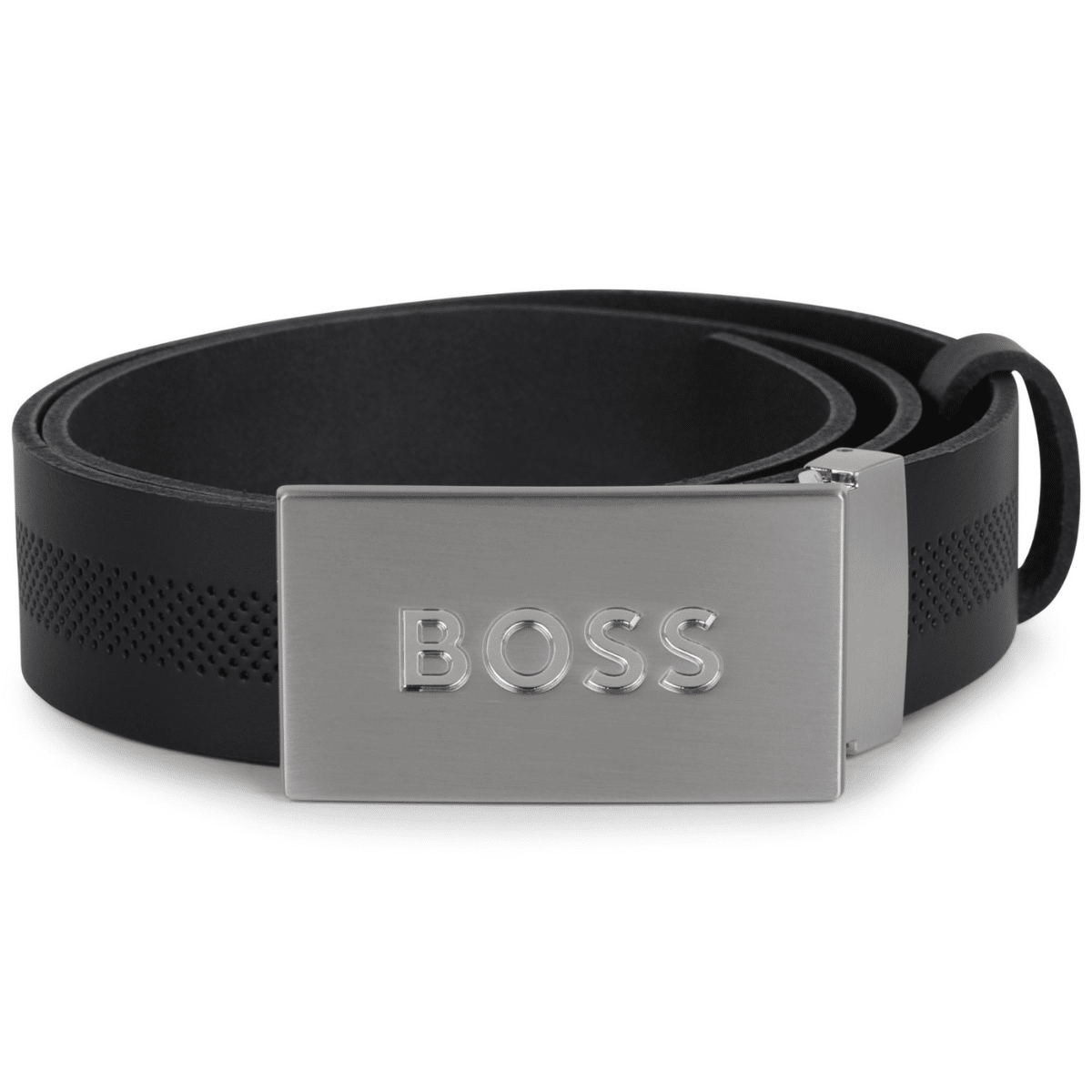 boss black belt with silver buckle