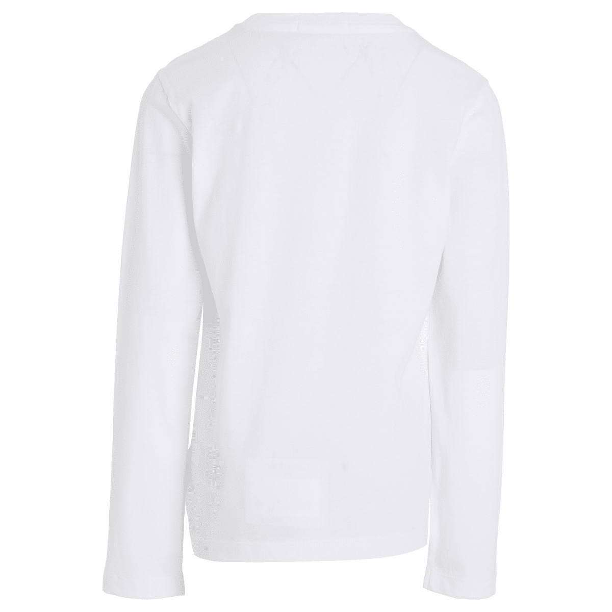calvin klein childrens white long sleeved top with black logo