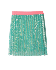 girls sequinned turquoise skirt