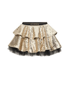 girls gold sequinned skirt