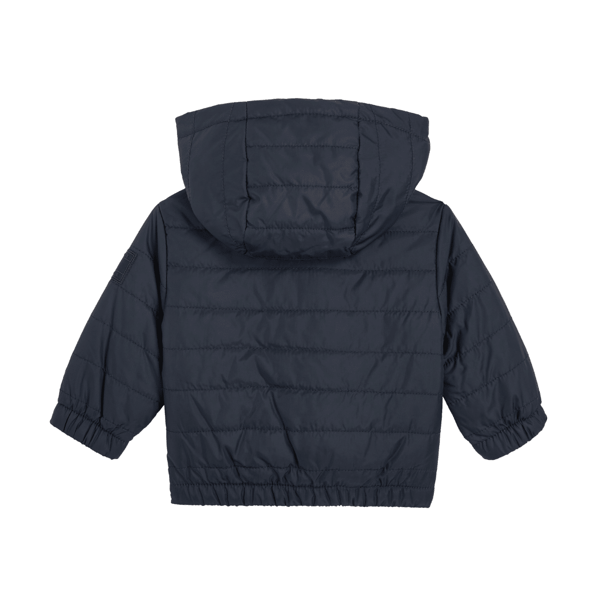 tommy hilfiger baby navy quilted jacket back view
