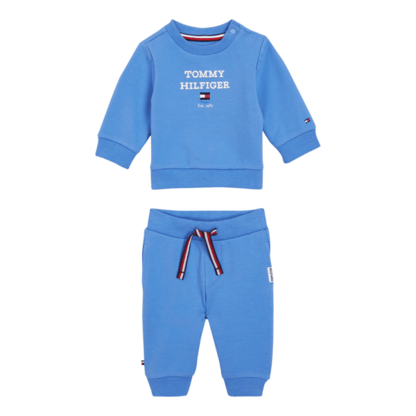 tommy hilfiger baby blue tracksuit front view