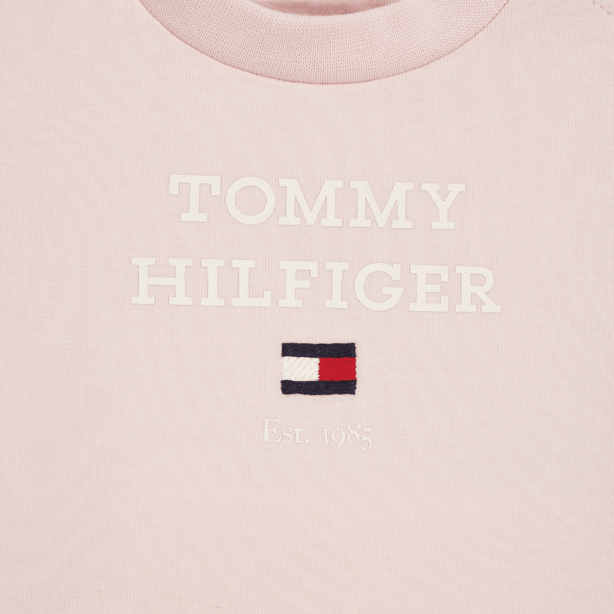 tommy hilfiger baby logo on cream top