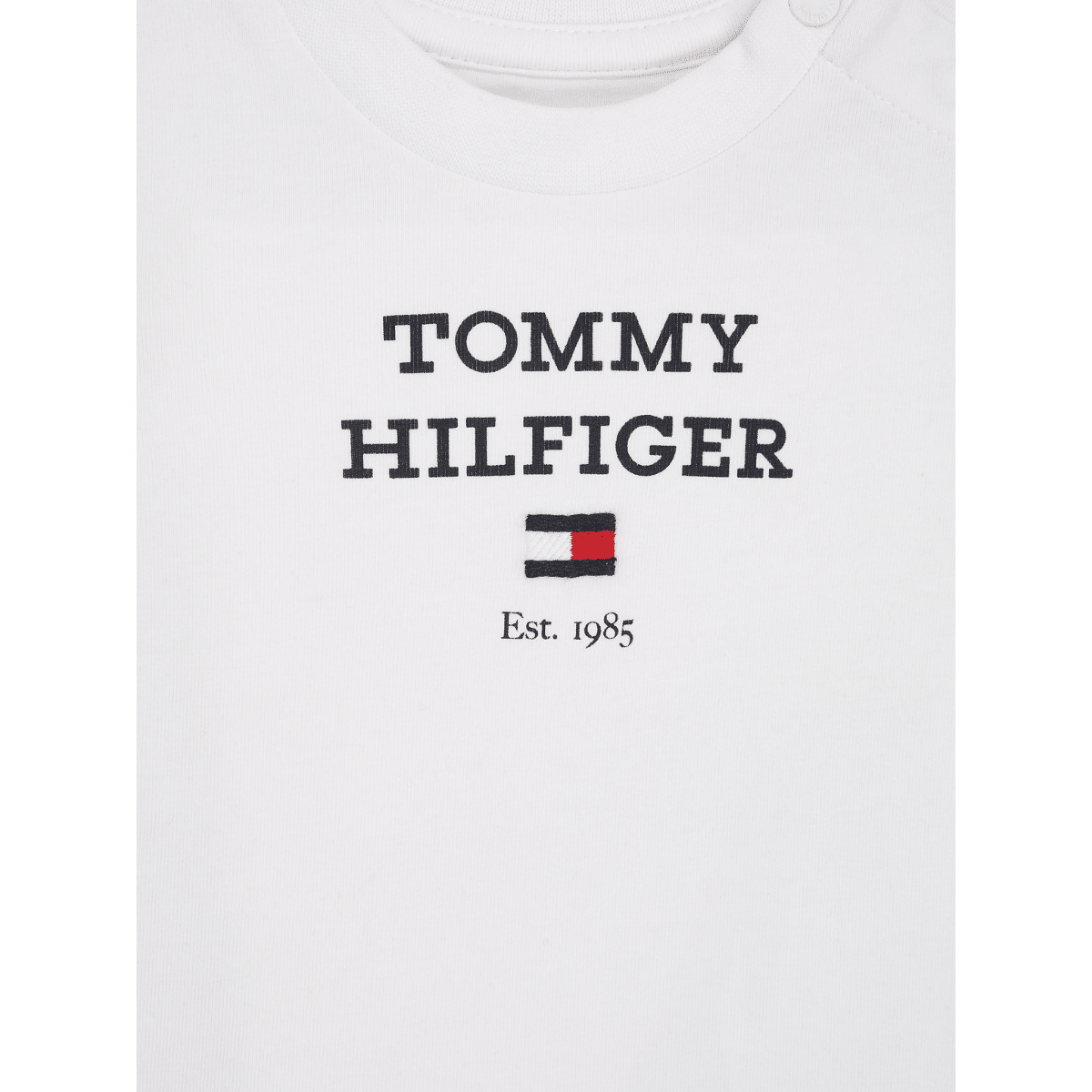 tommy hilfiger boys logo on white tshirt