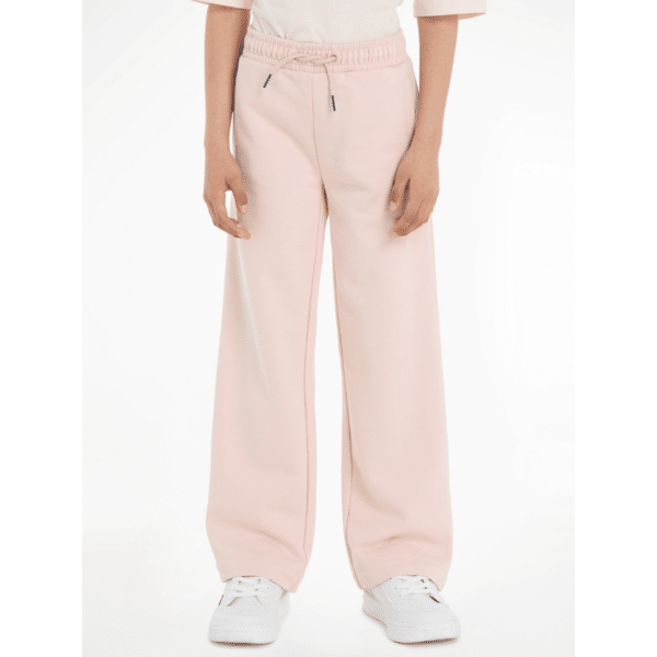tommy hilfiger girls script wide sweatpant on model front view
