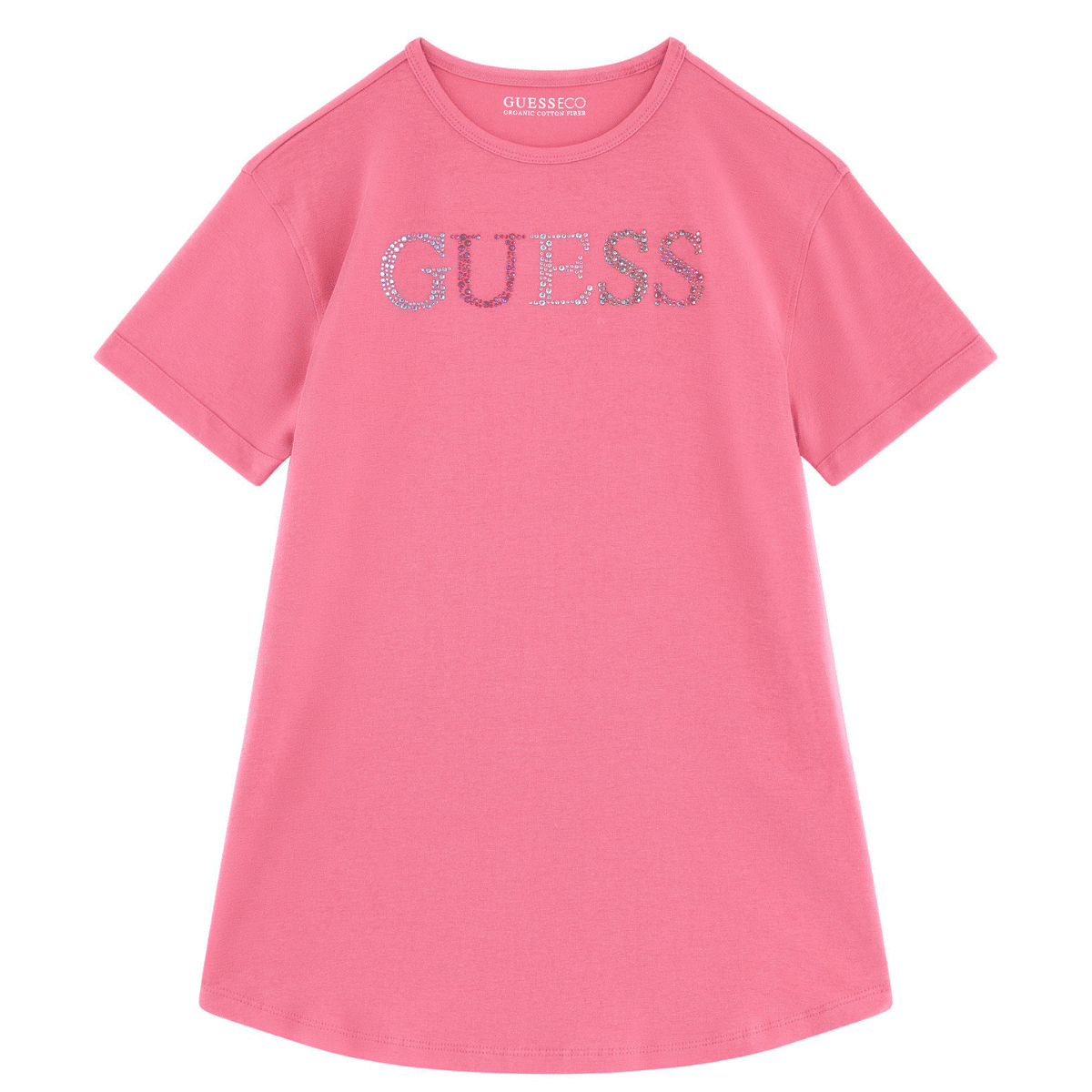 guess girls pink tshirt with sequinned logo